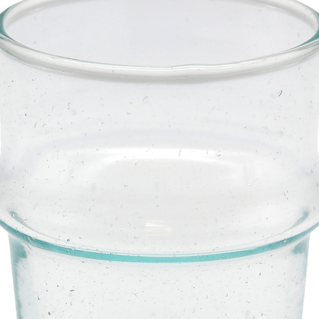 Verres à long drink en verre recyclé – soufflés à la bouche avec un anneau distinctif