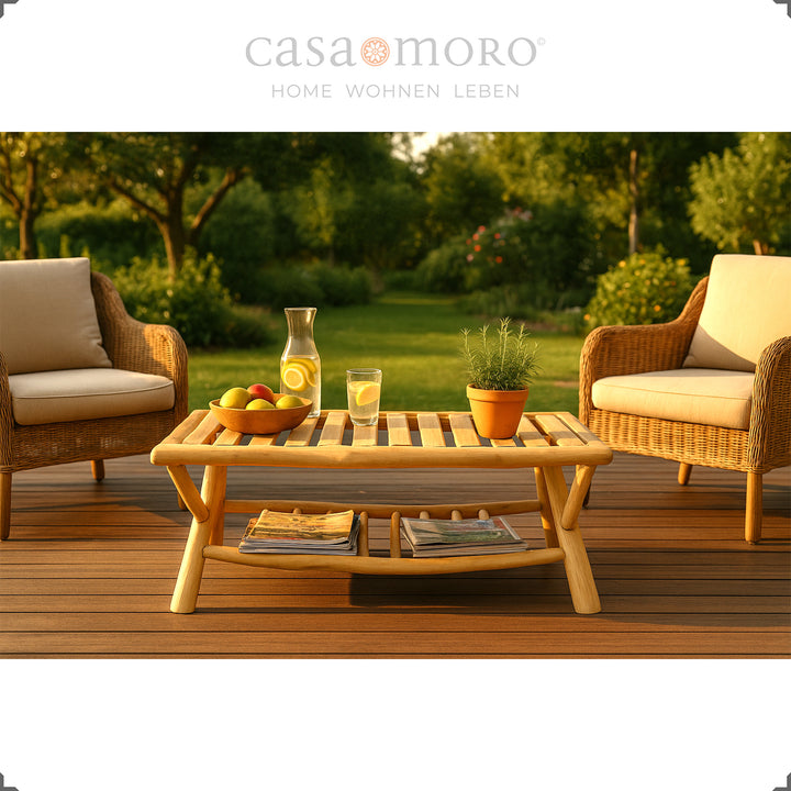 Table de canapé en bois massif, table élégante pour le salon