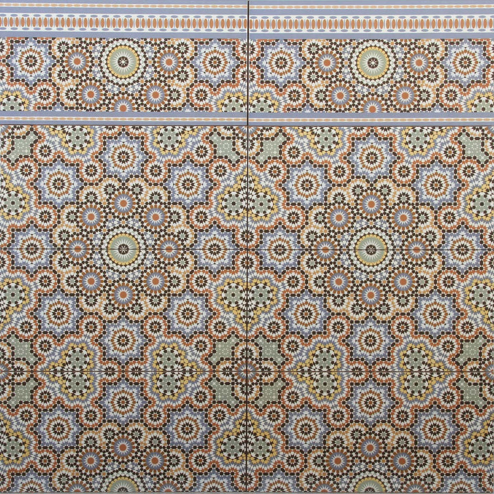 Carrelage mural marocain 50x25 – mosaïque rosace