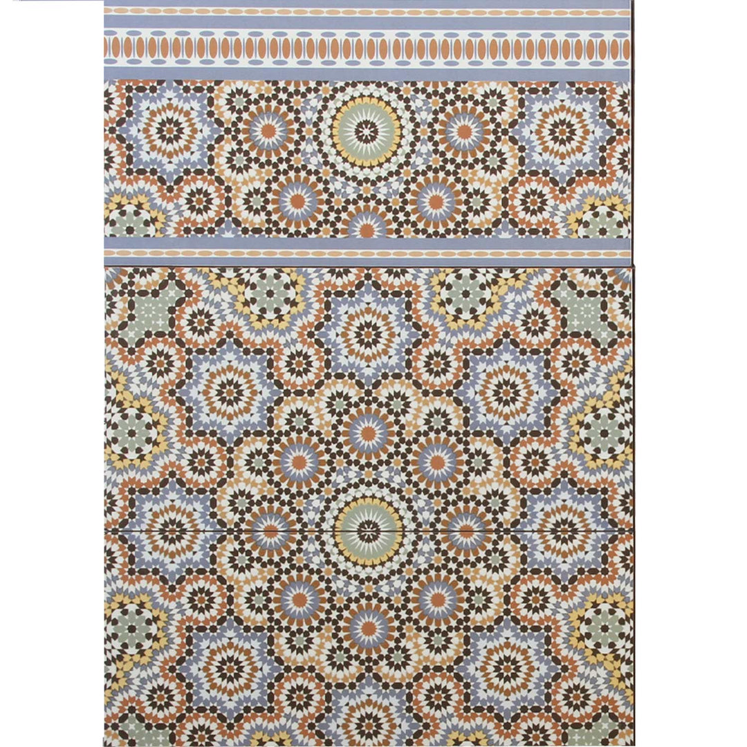Carrelage mural marocain 50x25 – mosaïque rosace