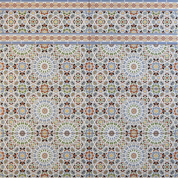 Carrelage mural marocain 50x25 cm – motif mosaïque