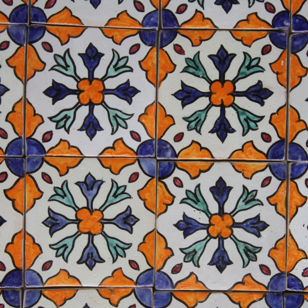 Handbeschilderde tegel – Mediterraan