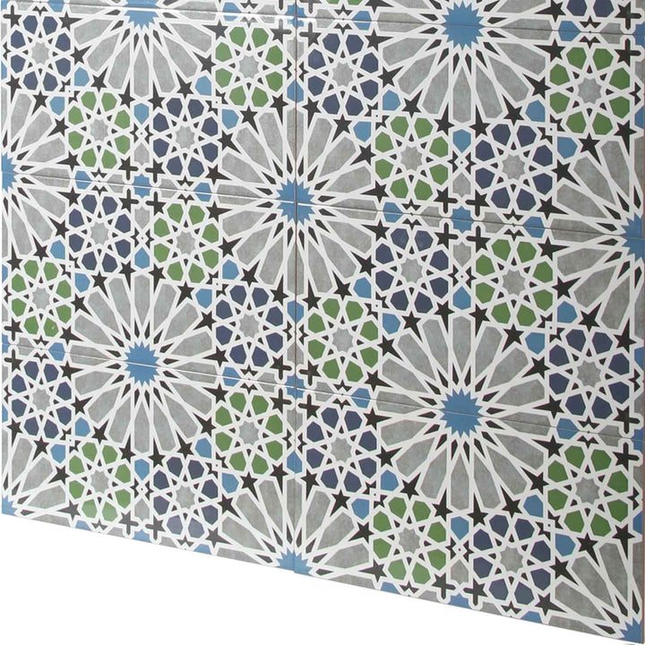Carrelage mural marocain 50x25 cm – mosaïque étoiles