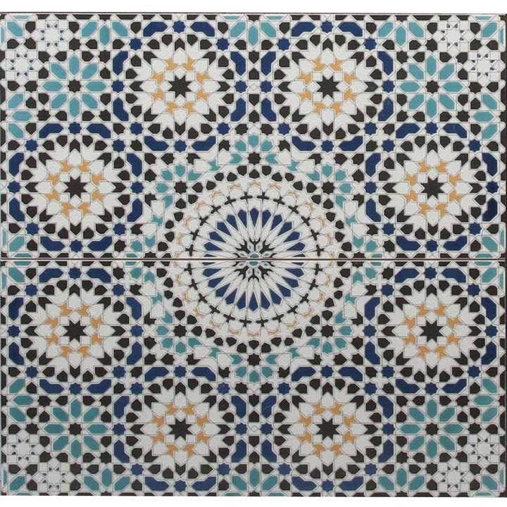 Carrelage mural marocain 50x25 cm – motif mosaïque