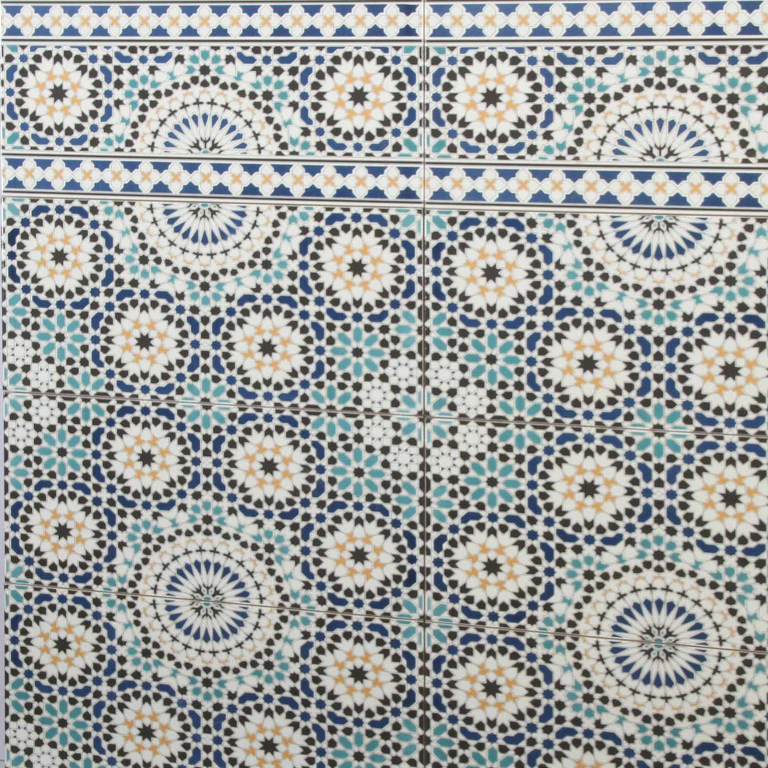 Carrelage mural marocain 50x25 cm – motif mosaïque