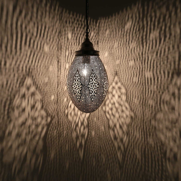 Oosterse zilveren lamp Sanan