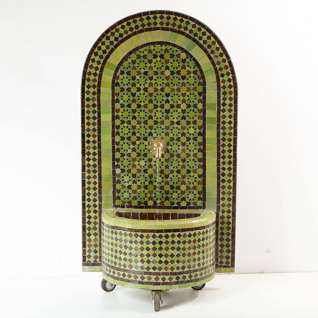 Fontaine mosaïque étoile verte