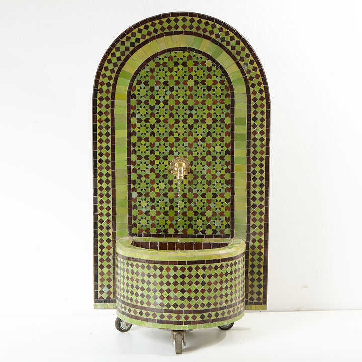 Fontaine mosaïque étoile verte