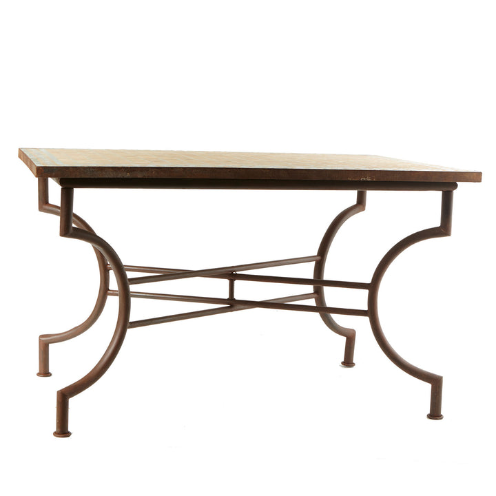 Table à manger mosaïque 120x80 jaune/losange