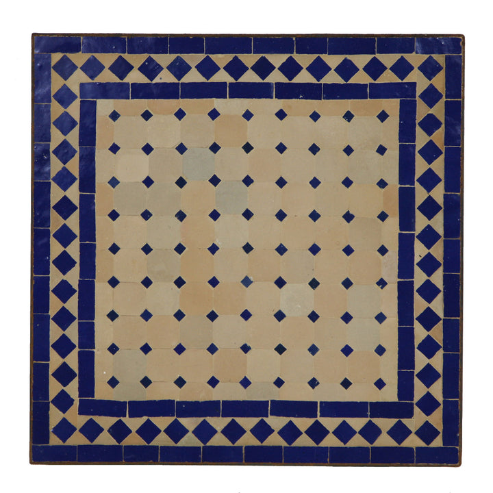 Mozaïektafel 60x60 blauw/ruit