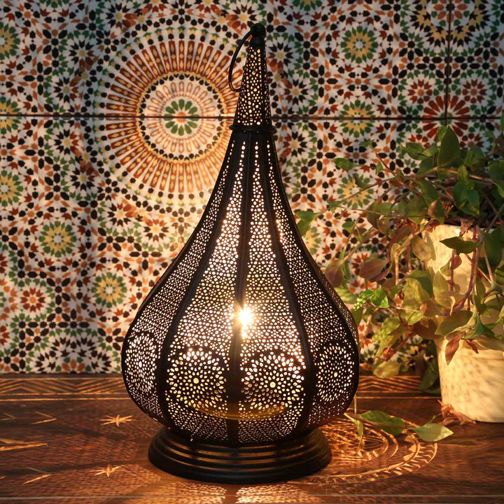 Oosterse lamp Monza zwart