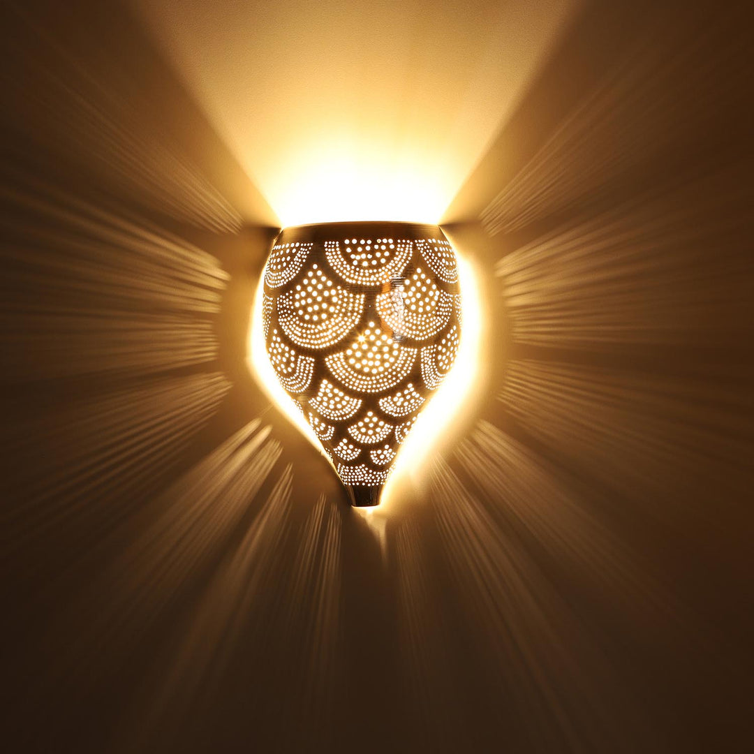 Marokkaanse zilveren wandlamp Nadim