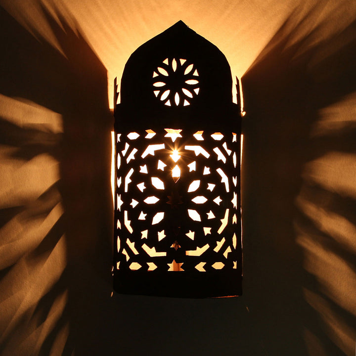 Oosterse ijzeren wandlamp EWL02