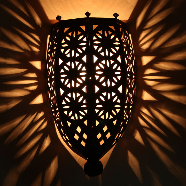 Oosterse ijzeren wandlamp EWL05