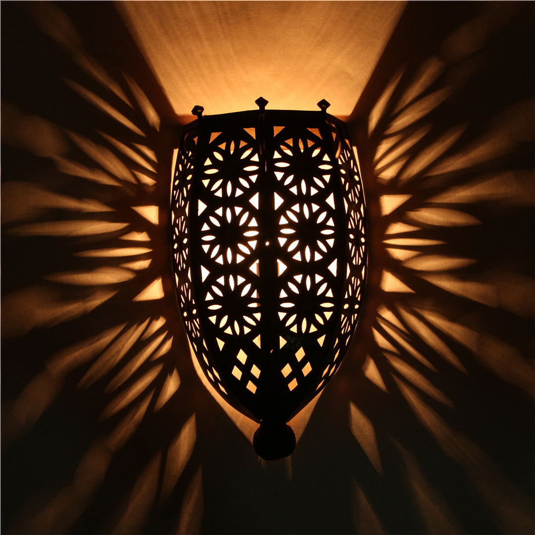 Oosterse ijzeren wandlamp EWL05