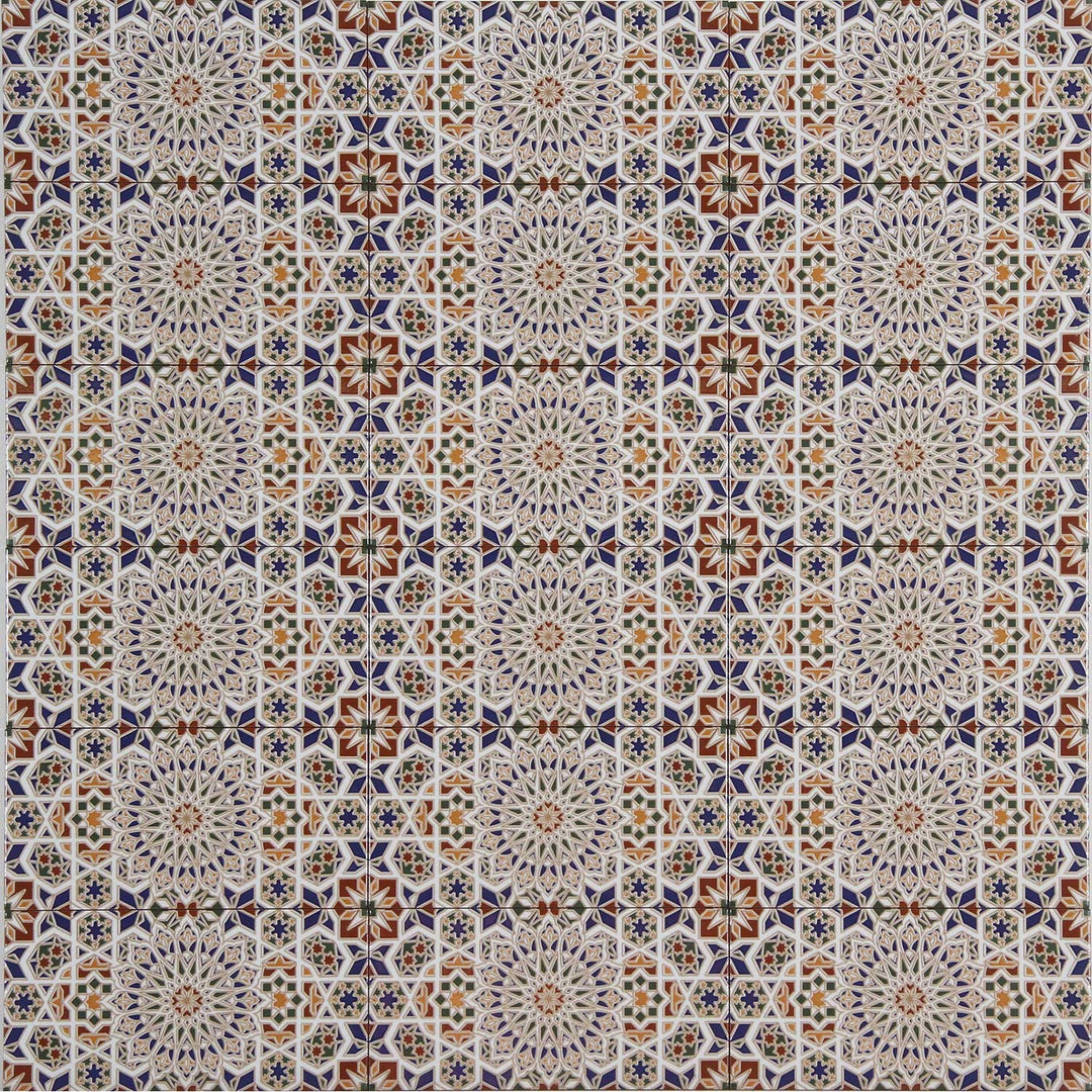 Carrelage mural marocain 30x15 cm – mosaïque étoiles