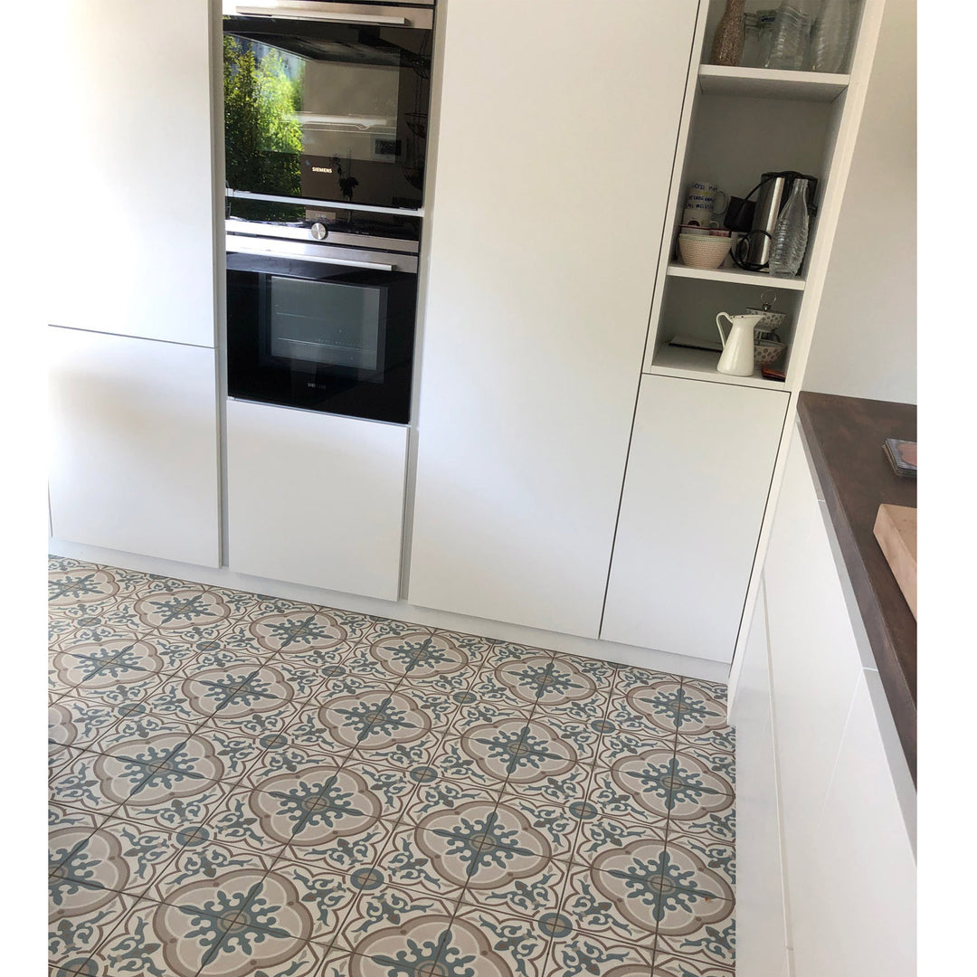 Zementoptik Fliesen Grau-Blau  – 20x20 cm