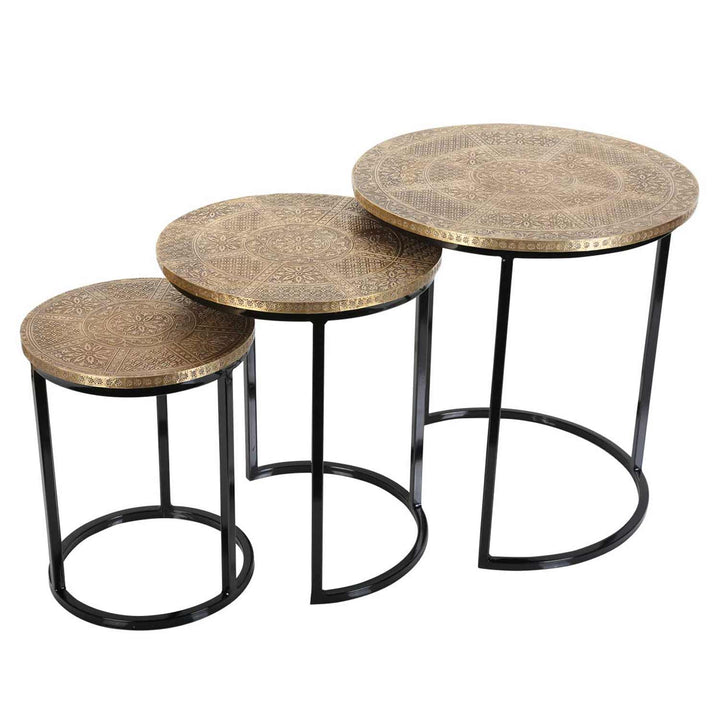 Table d'appoint orientale Hanane, lot de 3