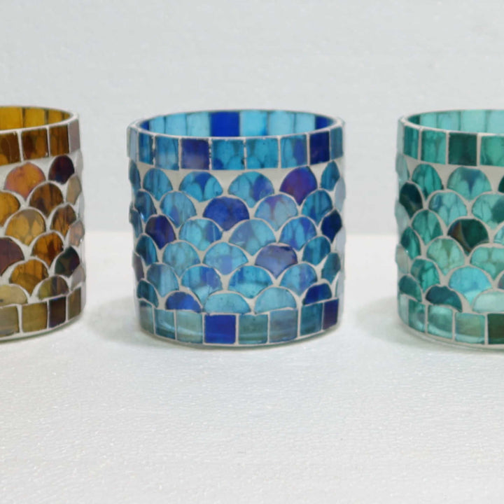 Oosterse mozaïek windlicht Athene S set van 5