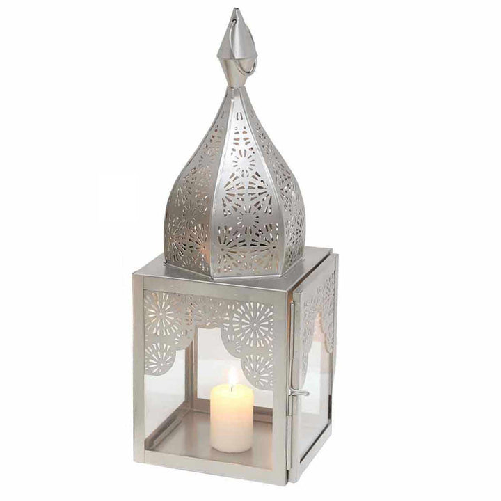 Oosterse lantaarn Modena zilver M