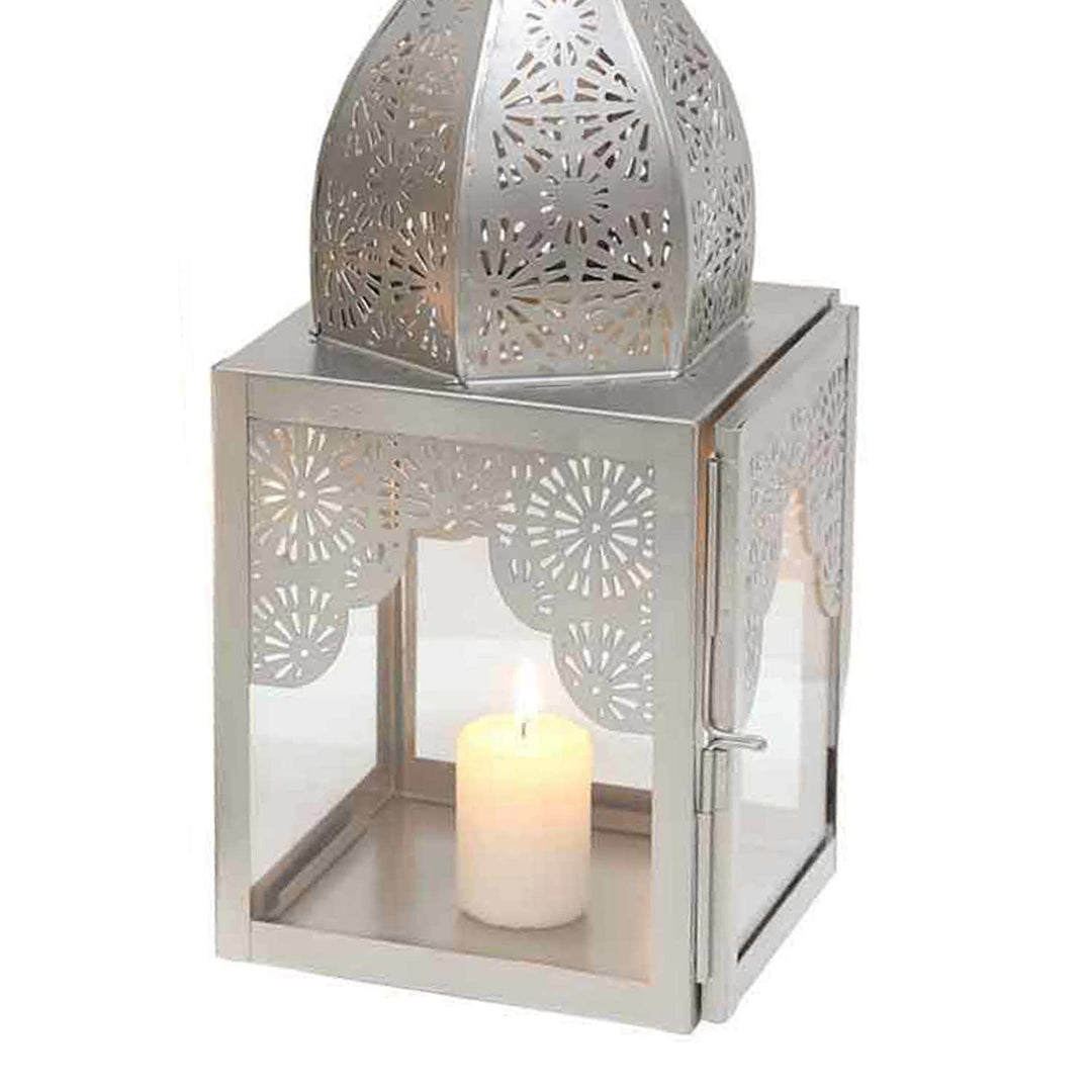 Oosterse lantaarn Modena zilver M
