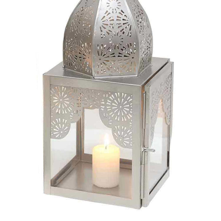 Oosterse lantaarn Modena zilver M