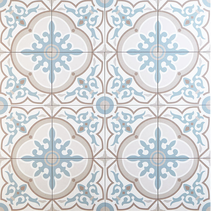 Zementoptik Fliesen Grau-Blau  – 20x20 cm